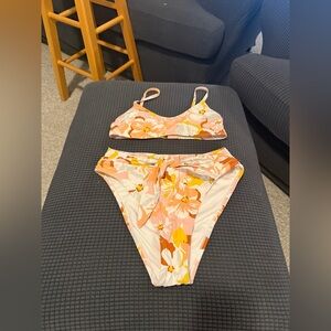 Xhilaration Floral Bikini with Pink and Yellow for Teen Girl